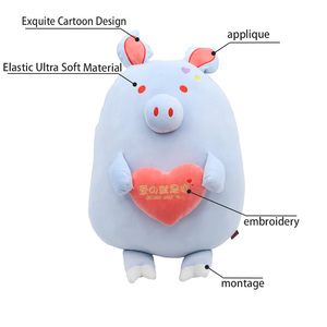 ตุ๊กตารูปหมูตัวการ์ตูน ODM หมอนกอดของเล่นตุ๊กตายัดไส้รูปสัตว์ - Product Image 2