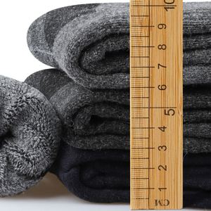 <b>Men's</b> Winter Super <b>Thick</b> <b>Wool</b> Climbing <b>Socks</b> Dark Color and Fleece Lining Terry Tube <b>Socks</b> Outdoor Leisure Sports <b>Socks</b> - Product Image 2