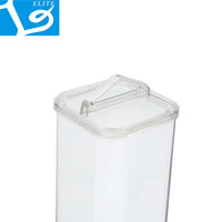 Récipient carré de bonbons d'emballage de tube en plastique PVC transparent et tube carré en PVC transparent
