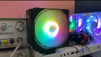 All Black RGB 120mm CPU-luchtkoeler met 5 heatpipes, torenkoeler, computerprocessor-koelventilator voor desktop gaming pc