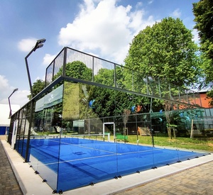 Solución Integral para Techos de Pistas de Padel Galvanizadas en Caliente, Cancha de Tenis Móvil Suspendida con Césped Artificial de 12 mm - Product Image 6