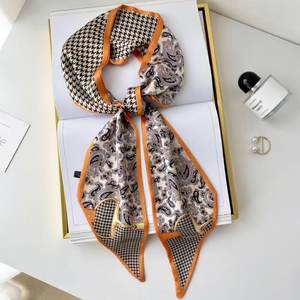 Pour <span class=keywords><strong>Amazon</strong></span> Bestseller Cravate d'été <span class=keywords><strong>en</strong></span> polyester à la mode et élégante pour femmes avec motif Argyle élégant et Lett imprimé - Product Image 6