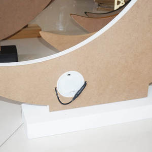 سعر منخفض لهدايا عيد الفطر المبارك الزخرفية، فوانيس ليلية LED مضيئة، مشغولات خشبية لتزيينات رمضان مرسومة يدويًا - Product Image 6