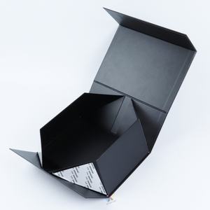 Crown Win Luxury Black Texture Paper Collapsible Magnetic Gift <b>Box</b> Custom Logo Adhesive on Four Corner Tape <b>Foldable</b> <b>Storage</b> <b>Box</b> - Product Image 6