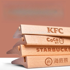 Miễn phí đứng tờ rơi hiển thị đứng A4 Acrylic Poster đơn chủ tùy chỉnh bằng gỗ cơ sở Acrylic nghiêng trở lại dấu hiệu chủ - Product Image 4
