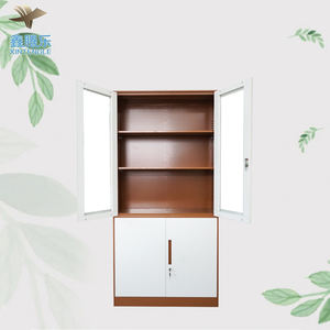 Alacera Metal Archivero De Oficina Abajo 2 Puertas Arriba Vidrio,Gabinete Organizador Oficina Moderno Vertical Guarda Archivo - Product Image 5