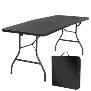 Table pliante en plastique blanche portable d'extérieur 6FT/8FT, idéale pour mariages et banquets – Meilleures ventes à prix abordable - Product Image 3