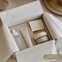 Drapeau alimentaire en papier personnalisé avec logo, bannière élégante |   Impression numérique standard pour les marques de beauté et de soins de la peau
