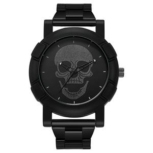 New Customized Logo OEM ODM Wholesale Steel Band <b>Men's</b> Personalized Wrist <b>Watch</b> Skull Head Quartz <b>Watch</b> - Product Image 4
