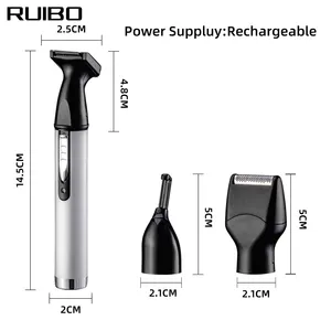 Men Nose Ear Neck Grooming Kit Rechargeable Electric Shaver Beard Hair Trimmer For Facial Body Eyebrow
