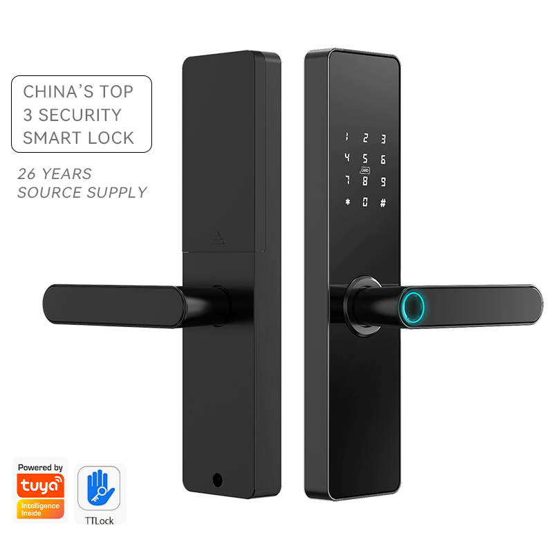 Security Electronic Handle Digital Tuya Ttlock Cerraduras Inteligentes Con Wifi Keys Fingerprint Smart Lock Door