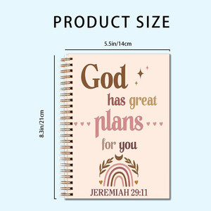 Diario bíblico, Dios tenía grandes planes para ti, cuaderno <span class=keywords><strong>de</strong></span> escritura, diario para <span class=keywords><strong>niñas</strong></span>, cuaderno <span class=keywords><strong>de</strong></span> espiral <span class=keywords><strong>de</strong></span> tapa dura gobernado por la Universidad - Product Image 1