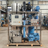 Machine à glace industrielle automatique Coldsmart 5 tonnes, machine à glace en tubes creux, acier inoxydable de qualité alimentaire, engrenage central, économie d'énergie