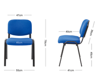 Chaise de formation pour salle de conférence au design moderne avec tableau d'écriture chaise d'étude pliante en maille pour la formation au bureau