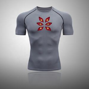 Maglietta a compressione da uomo <span class=keywords><strong>Anime</strong></span> per il Fitness sportivo da ginnastica attillate magliette da ginnastica per allenamento atletico Tshirt estive ad asciugatura rapida - Product Image 3