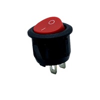 Interrupteur à bascule rond miniature KCD1-105 de 20 mm, noir, blanc, rouge, 2 broches, interrupteur à bascule marche-arrêt