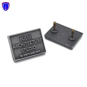 antique silver plate making machine square plate for wholesale custom logo