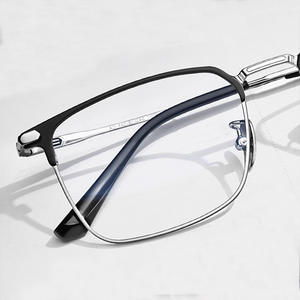 Montures de lunettes rectangulaires en titane pur pour hommes Mirror One Factory, taille moyenne, verres en plastique, style professionnel 32801 - Product Image 2