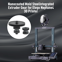 Kit Roda Gigi Ekstruder Terintegrasi Lapisan Nano Baja yang Diperkuat untuk Elegoo Neptune/ Neptune 4