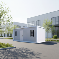 Maison conteneur préfabriquée verte à deux étages, prix usine OEM, pour bureau moderne