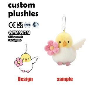 Peluche di Uccelli Personalizzati, Ciondoli Imbottiti di Pulcini Personalizzati OEM/ODM, Portachiavi Serie Uccelli Personalizzati con il Tuo Design - Product Image 1
