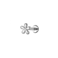 Bijoux de piercing en titane de qualité implant ASTM F136, plaqué or 24 carats PVD, pour hélix, labret, tragus, fleur, lèvre, vente en gros