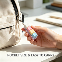 Porte-clés anti-stress personnalisable avec clavier mécanique portable à 4 touches en plastique, son de clic, jouet de relaxation