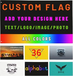 Drapeaux personnalisés 3*5 - Ajoutez votre design (texte/logo/image/photo) 100% polyester, plusieurs couleurs, cadeaux pour chambre/salon/jardin - Product Image 2