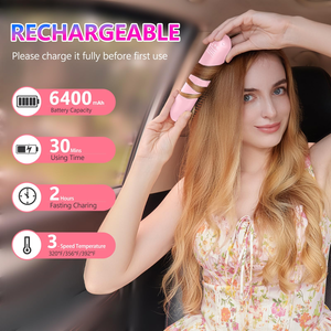 เครื่องหนีบผมไร้สายแบบพกพา รุ่นใหม่ล่าสุด ชาร์จไฟได้ผ่านพอร์ต TYPE C พร้อมเทคโนโลยีประจุลบ เหมาะสำหรับใช้ในบ้านและการเดินทาง - Product Image 4