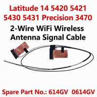 Kit d'antenne sans fil interne pour Dell Latitude 5420 5421 5430 5431 Precision 3470, câble de signal WiFi, pièce de rechange 0614GV 05DG4G