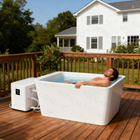 Icegalax Fábrica OEM 1hp 2hp Baño de Hielo para Recuperación con Enfriador, Wifi y Ozono para Recuperación de Atletas y Fitness