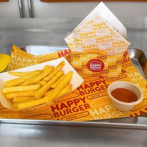 Sac en papier biodégradable écologique avec logo imprimé personnalisé pour les hamburgers, les frites, les aliments, résistant à la graisse, imperméable, sac triangulaire - Product Image 4