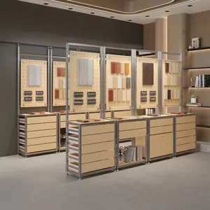 Armário Expositor de Perfil de Alumínio e Painel de Bétula, Móvel Comercial Simples e Moderno com Gavetas e Prateleiras - Product Image 2