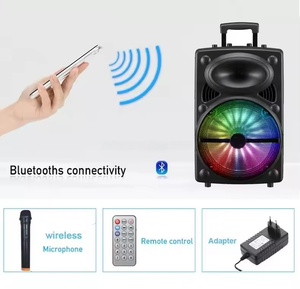 Portable Full Subwoofer 12 pouces BT Haut-Parleur Portable <span class=keywords><strong>Hifi</strong></span> Bass Outdoor Party Box Audio Grande Taille Style Classique Trolley Haut-Parleur - Product Image 5