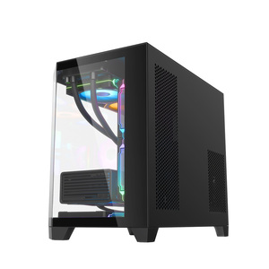 Gabinete de PC Ruix Fish Tank, SPCC de 0.5mm, Estilo <span class=keywords><strong>Fractal</strong></span>, para Juegos, con Refrigeración Líquida de 360mm Preinstalada, Vista Completa, Torre Media - Product Image 2