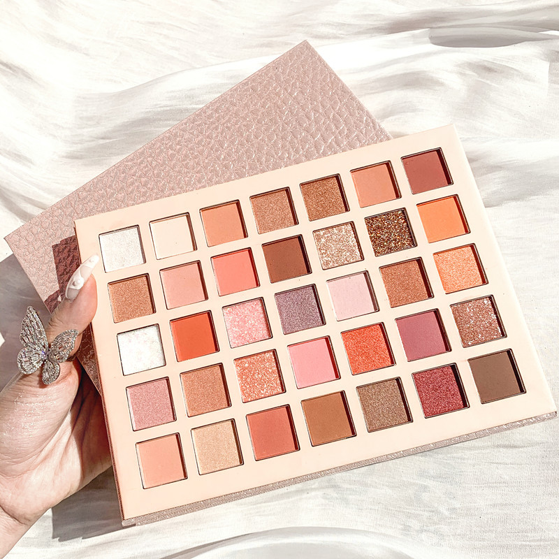 Бесплатный образец в наборе-35 цветов Палитра теней для век + 2 в 1 Розовая тушь для ресниц + 2 в 1 серебряная тушь для ресниц + 2 в 1 глянцевый плащ для губ