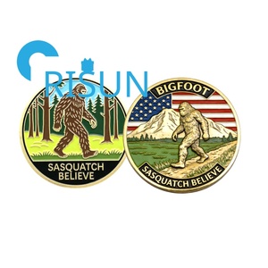 Pièce de monnaie commémorative Bigfoot Sasquatch personnalisée en émail souple ou dur, avec impression UV couleur, pour <span class=keywords><strong>la</strong></span> vente en gros - Product Image 6