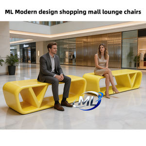 Banco de Patio Moderno de Fibra de Vidrio para Uso Comercial en Centros Comerciales, Parques y Exteriores - Product Image 5