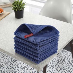 Chiffon de nettoyage de cuisine en coton 100% de haute qualité, doux, absorbant, tissé en nid d'abeille, type gaufré - Product Image 3