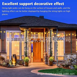 Xiafei LED Strip Light Holder Outdoor String Light Poles Heightening <b>Brackets</b> For Garden Villa Decoration - Product Image 3
