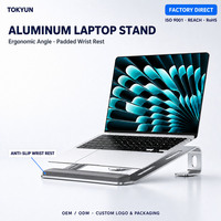 Soporte Plegable de Aleación de Aluminio para Laptop, Ajustable y Portátil, para Escritorio u Oficina, Fabricante OEM ODM, Venta al Por Mayor