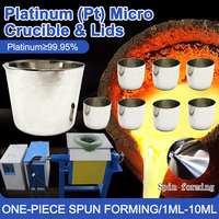Platinum Micro Crucible with 1ml 3ml 5ml 10ml Pt≥99.95% High Purity Precious Metal Lab Ware for High Temperature Sample Fusion