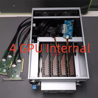 Station d'extension GPU pour CMP 170HX, 4 ou 5 emplacements pour GPU, compatible avec les cartes graphiques RTX 4090, 4080, 3090, 3080, 2080Ti, pour serveur de station de travail IA, PCIe 4.0 x16