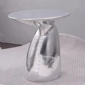 맞춤형 알루미늄 커피 테이블 거실 항공 사이드 테이블 금속 코너 스마트 테이블 복고풍 산업 스타일 가구