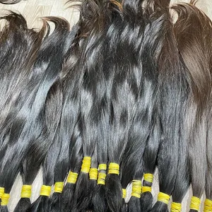 Vente en gros de cheveux humains vierges vietnamiens bruts tressage en vrac cheveux cuticule alignée cheveux humains bruts cambodgiens tressage en vrac