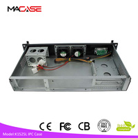 Boîtier de serveur compact double système Mini-ITX 1,5U Full Tower avec ventilateur, châssis de PC industriel à montage en rack, panneau latéral avec fenêtre, ports USB avant