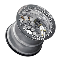 Jantes forgées Drag Racing 15x7 15x8 15x10 17x4.5 4x100, noires avec centre poli, pour Civic EK EG DC2 CRX, jantes Magnum Import