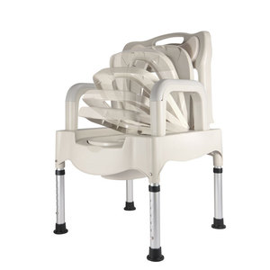 Portable <b>Commode</b> <b>Chair</b> For Elderly And Disabled With 250 Kg Weight Capacity Modern Design PP Material Bathroom Safety Equipment - Product Image 3