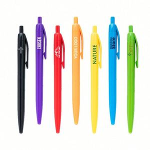 Wholesale School Students Plastic Ballpoint Pen Promotional Advertising Multi Color Pen With Logo - Product Image 6