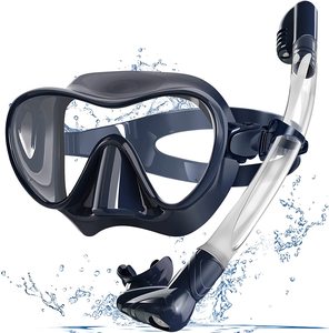 Klassisches Design mit geringem Volumen Rahmenloses Anti-Fog-Tauchmasken-Tauchmasken-Schnorchelrohr-<span class=keywords><strong>Set</strong></span> - Product Image 3